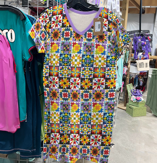 Sewing Lover V-neck Nightshirt Lively Patch