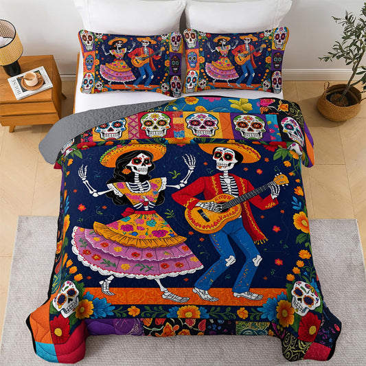 Day Of The Dead All Season Quilt 3-Piece Set Beyond The Grave