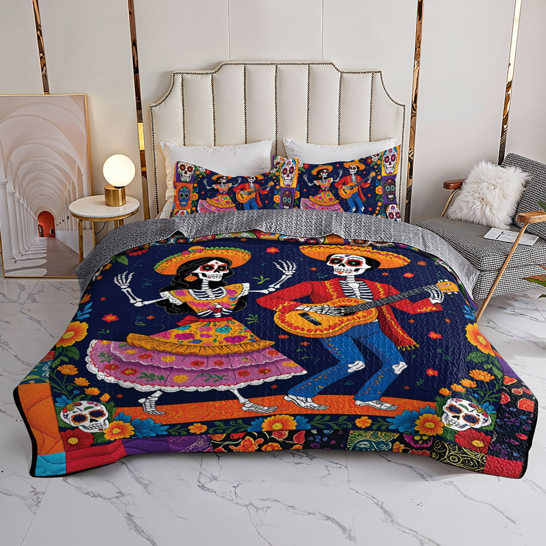 Day Of The Dead All Season Quilt 3-Piece Set Beyond The Grave
