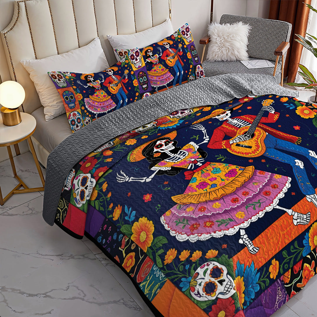Day Of The Dead All Season Quilt 3-Piece Set Beyond The Grave