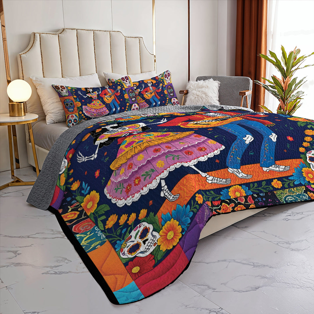 Day Of The Dead All Season Quilt 3-Piece Set Beyond The Grave