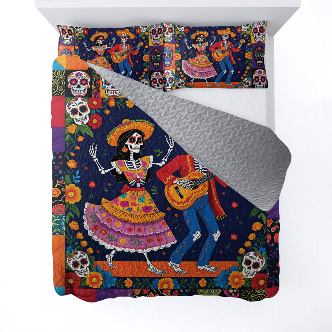Day Of The Dead All Season Quilt 3-Piece Set Beyond The Grave