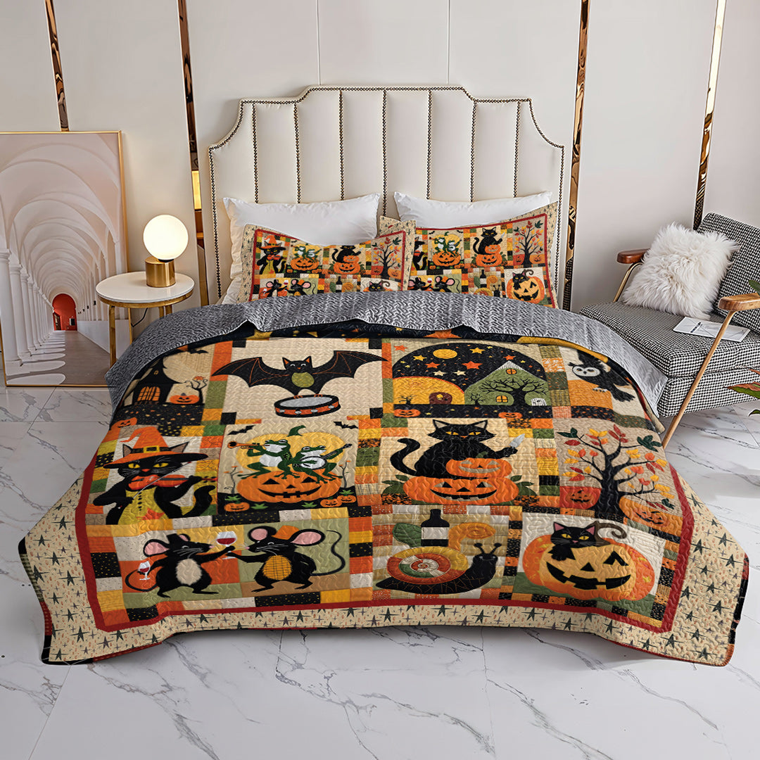 Halloween All Season Quilt 3-Piece Set Midnight In The Meadow
