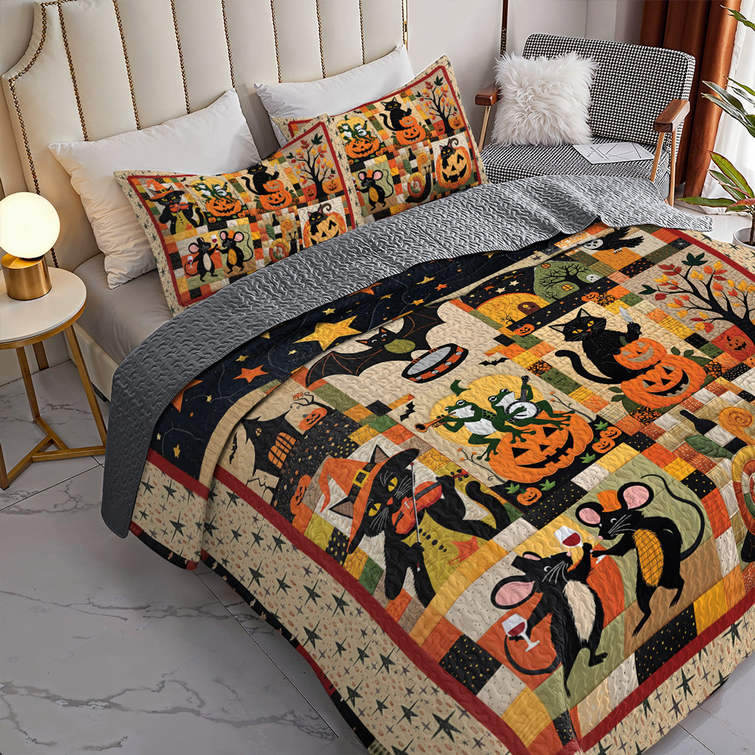 Halloween All Season Quilt 3-Piece Set Midnight In The Meadow