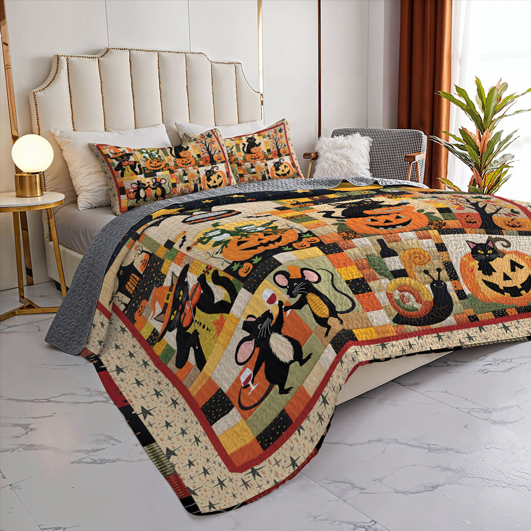 Halloween All Season Quilt 3-Piece Set Midnight In The Meadow