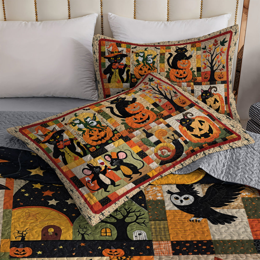 Halloween All Season Quilt 3-Piece Set Midnight In The Meadow