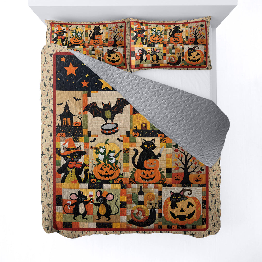 Halloween All Season Quilt 3-Piece Set Midnight In The Meadow