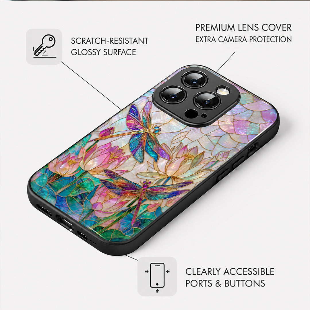 Dragonfly Phone Case Over The Lotus