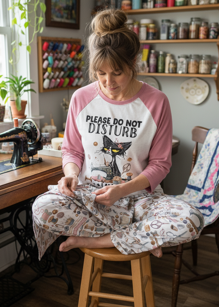 Sewing Lover Raglan Lounge Pajamas Please Do Not Disturb