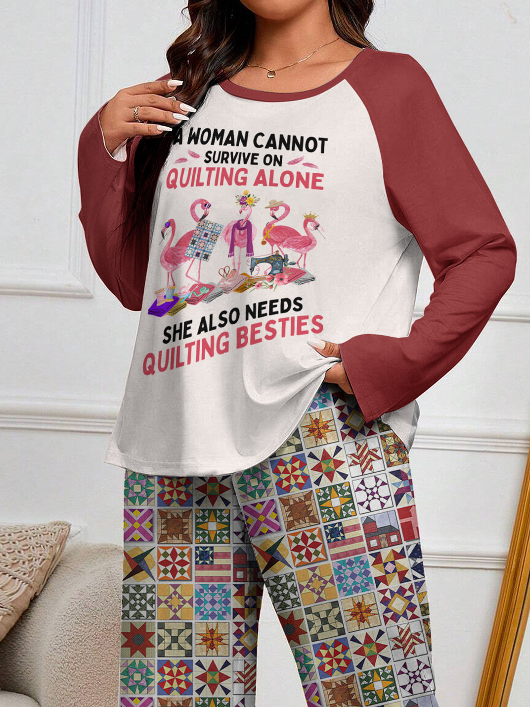 Sewing Lover Raglan Lounge Pajamas Quilting Besties