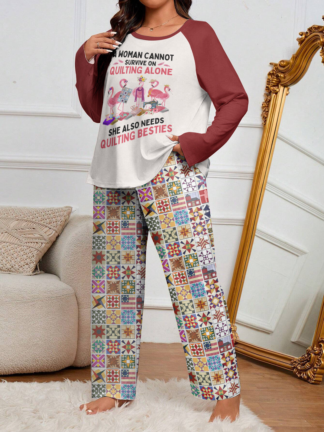 Sewing Lover Raglan Lounge Pajamas Quilting Besties