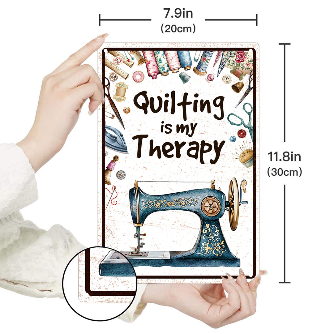 Sewing Lover 2D Metal Sign Quilting Is My Therapy