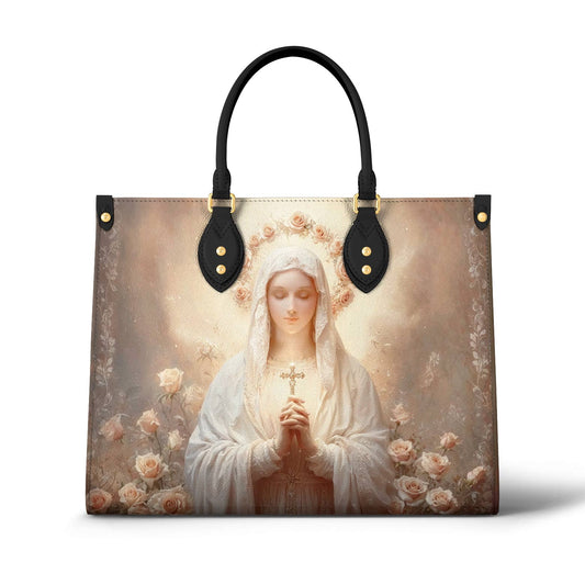 Faith Roses Of Grace Leather Bag