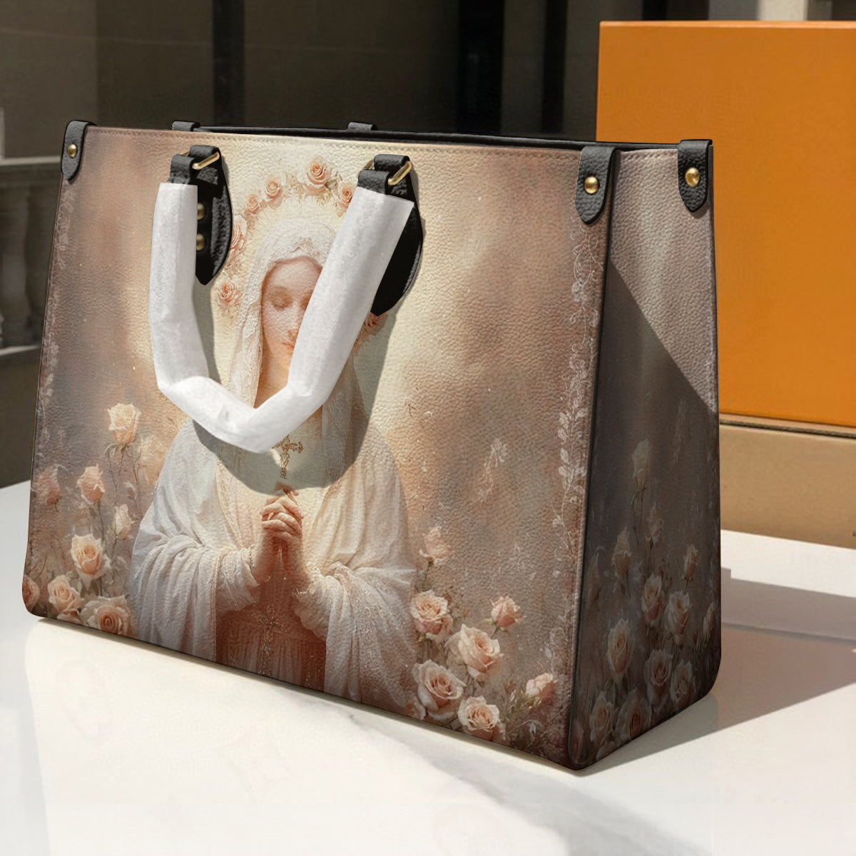 Faith Roses Of Grace Leather Bag