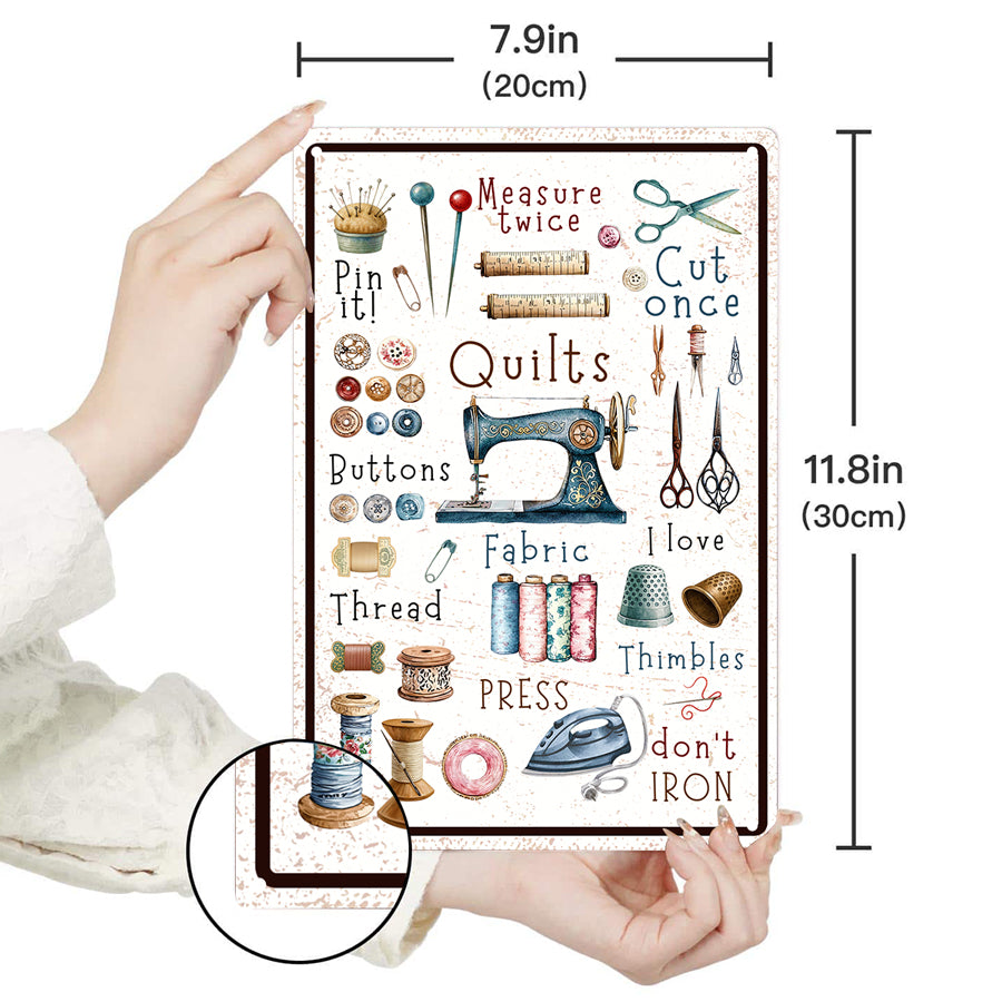 Sewing Lover 2D Metal Sign Sew It Right!