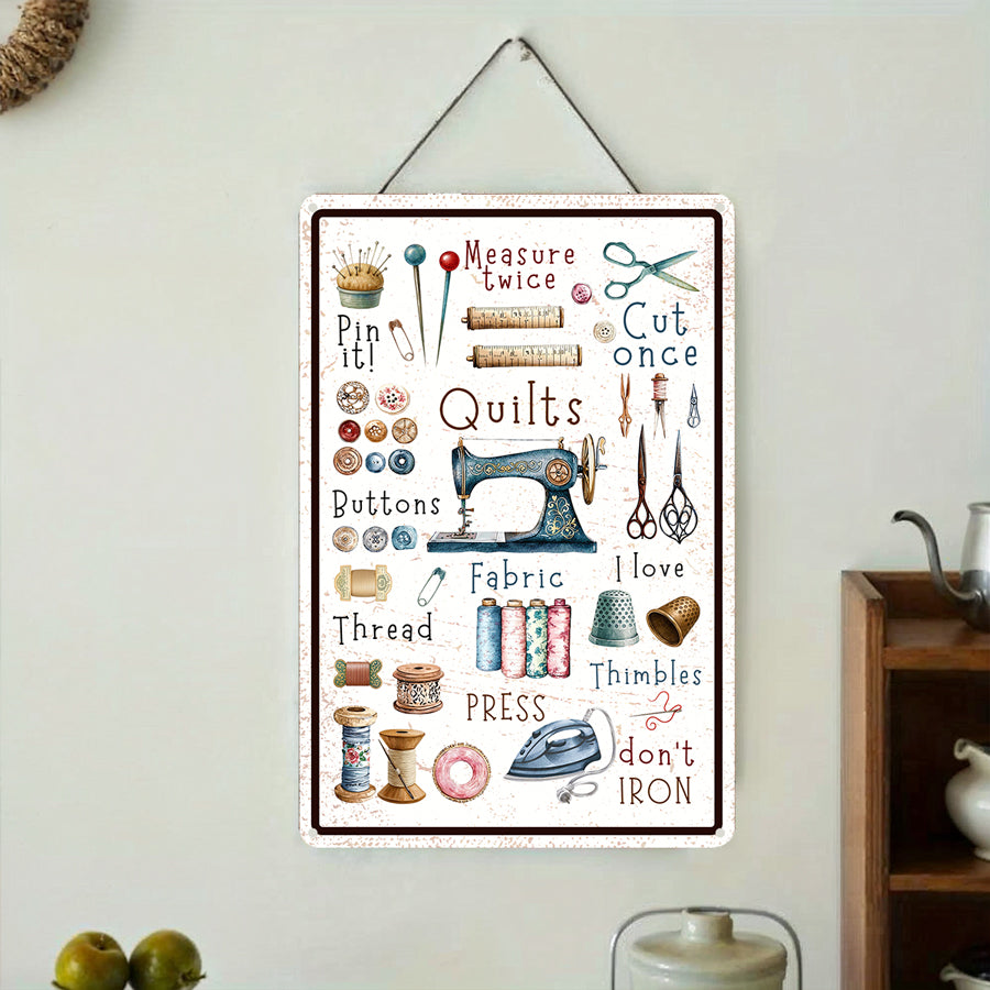 Sewing Lover 2D Metal Sign Sew It Right!