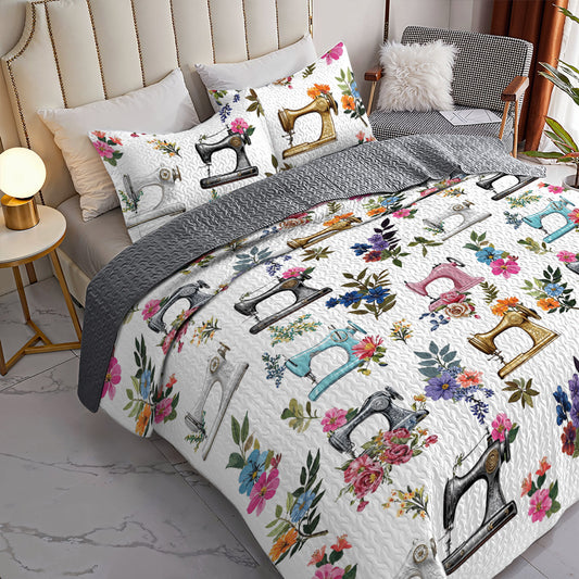 Sewing Lover All Season Quilt 3-Piece Set Sewing In Bloom