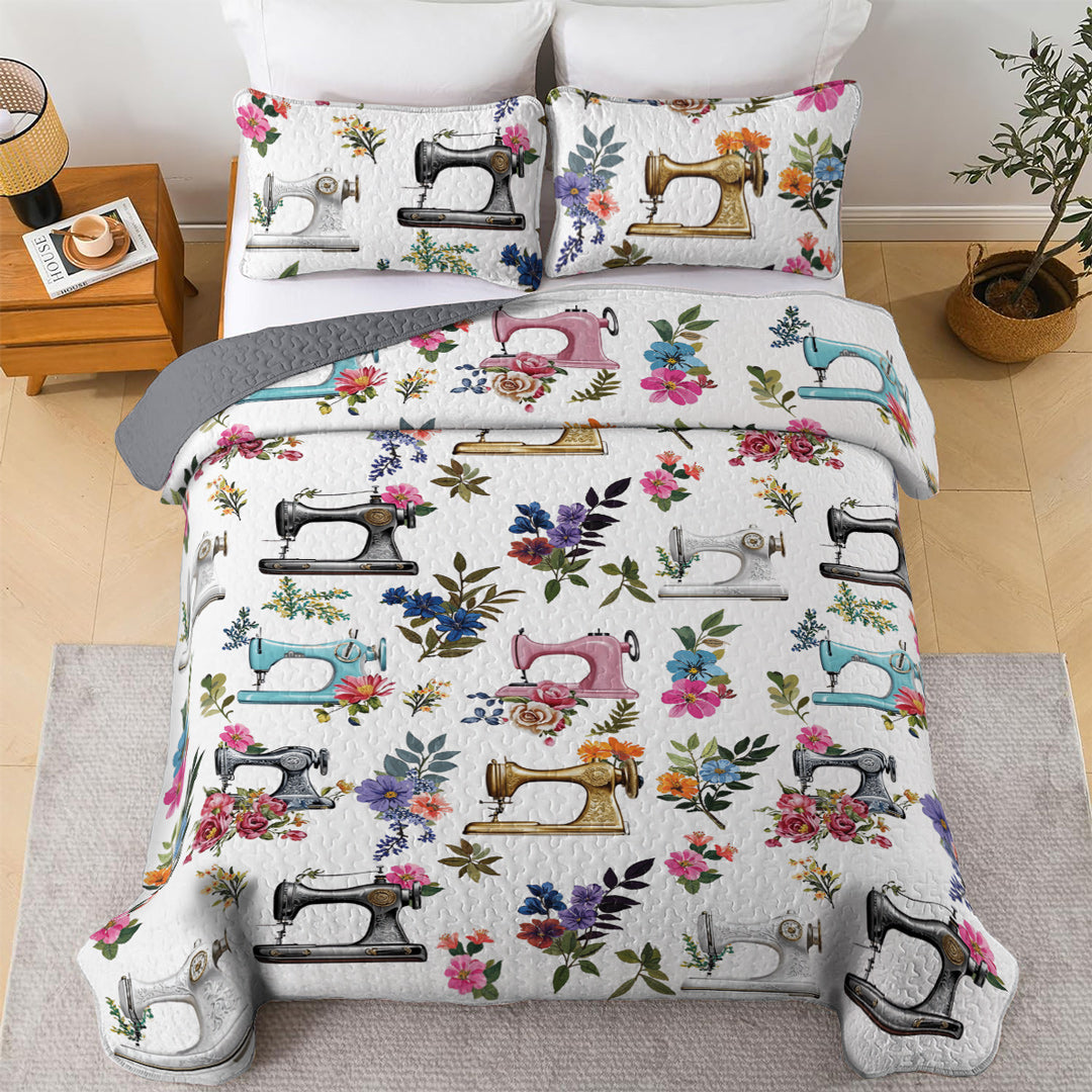 Sewing Lover All Season Quilt 3-Piece Set Sewing In Bloom
