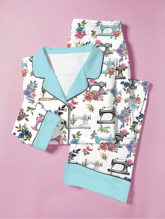 Sewing Lover Pajama Set Sewing In Bloom
