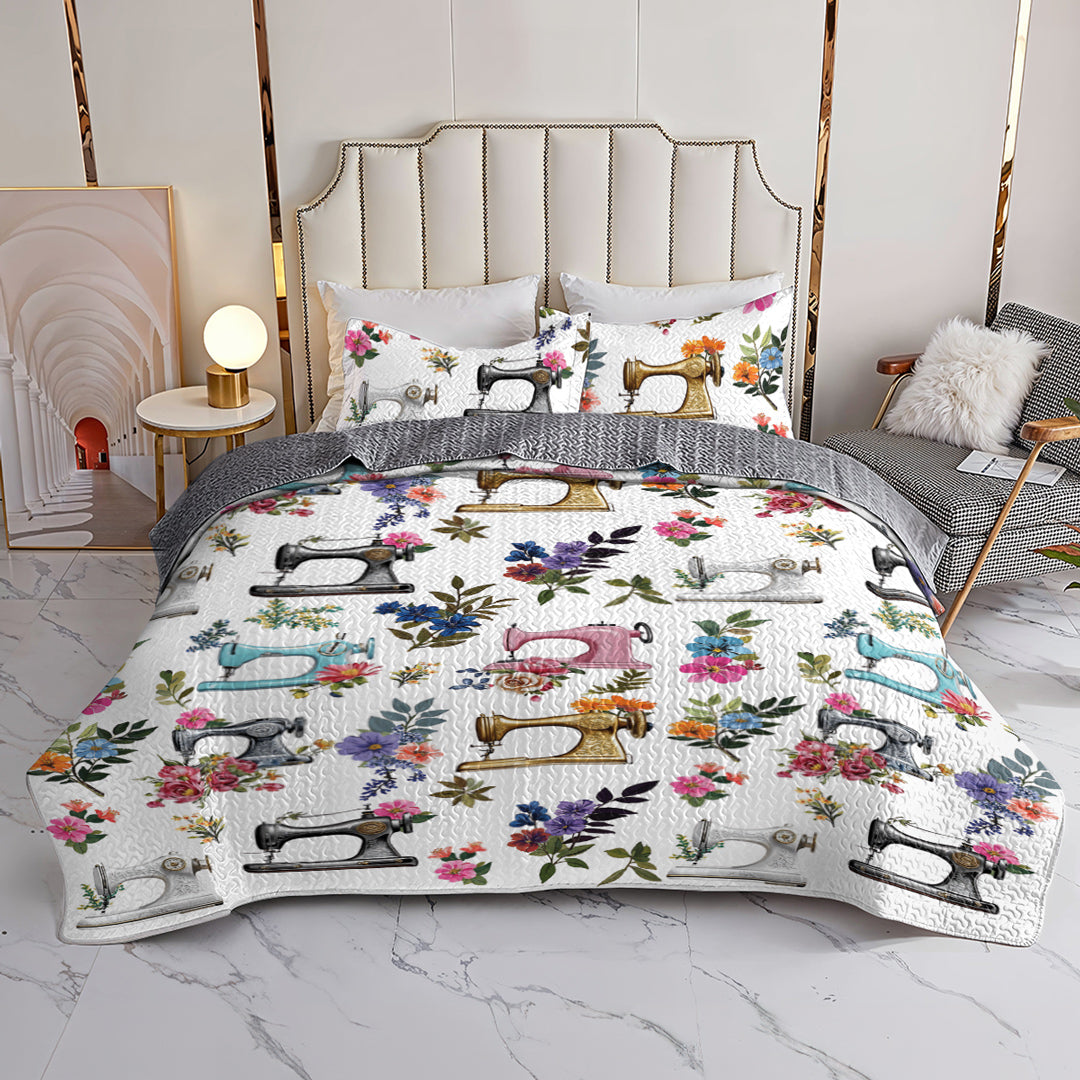 Sewing Lover All Season Quilt 3-Piece Set Sewing In Bloom