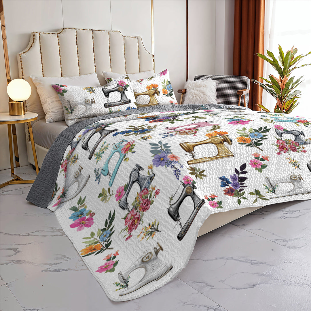 Sewing Lover All Season Quilt 3-Piece Set Sewing In Bloom