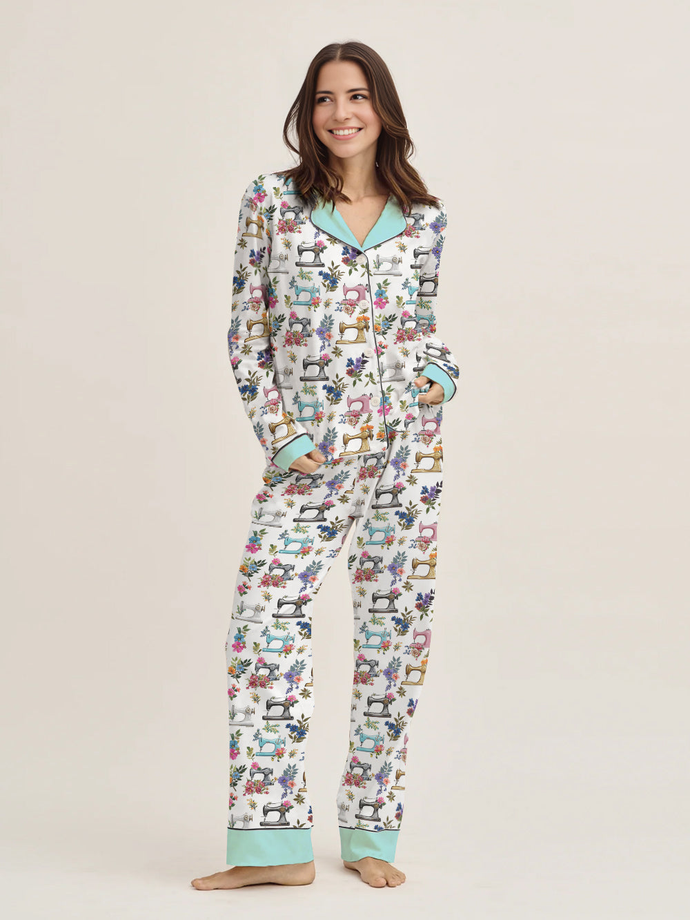 Sewing Lover Pajama Set Sewing In Bloom