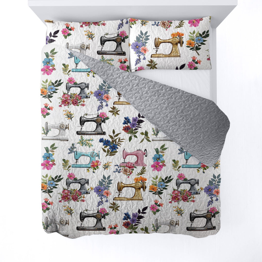 Sewing Lover All Season Quilt 3-Piece Set Sewing In Bloom