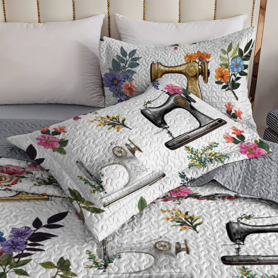 Sewing Lover All Season Quilt 3-Piece Set Sewing In Bloom