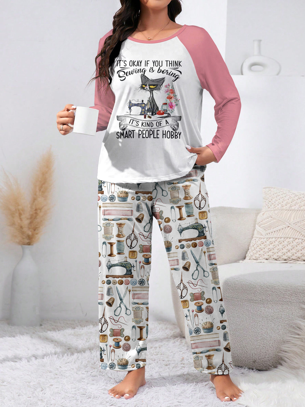 Sewing Lover Raglan Lounge Pajamas It's Kind Of A Smart People Hobby