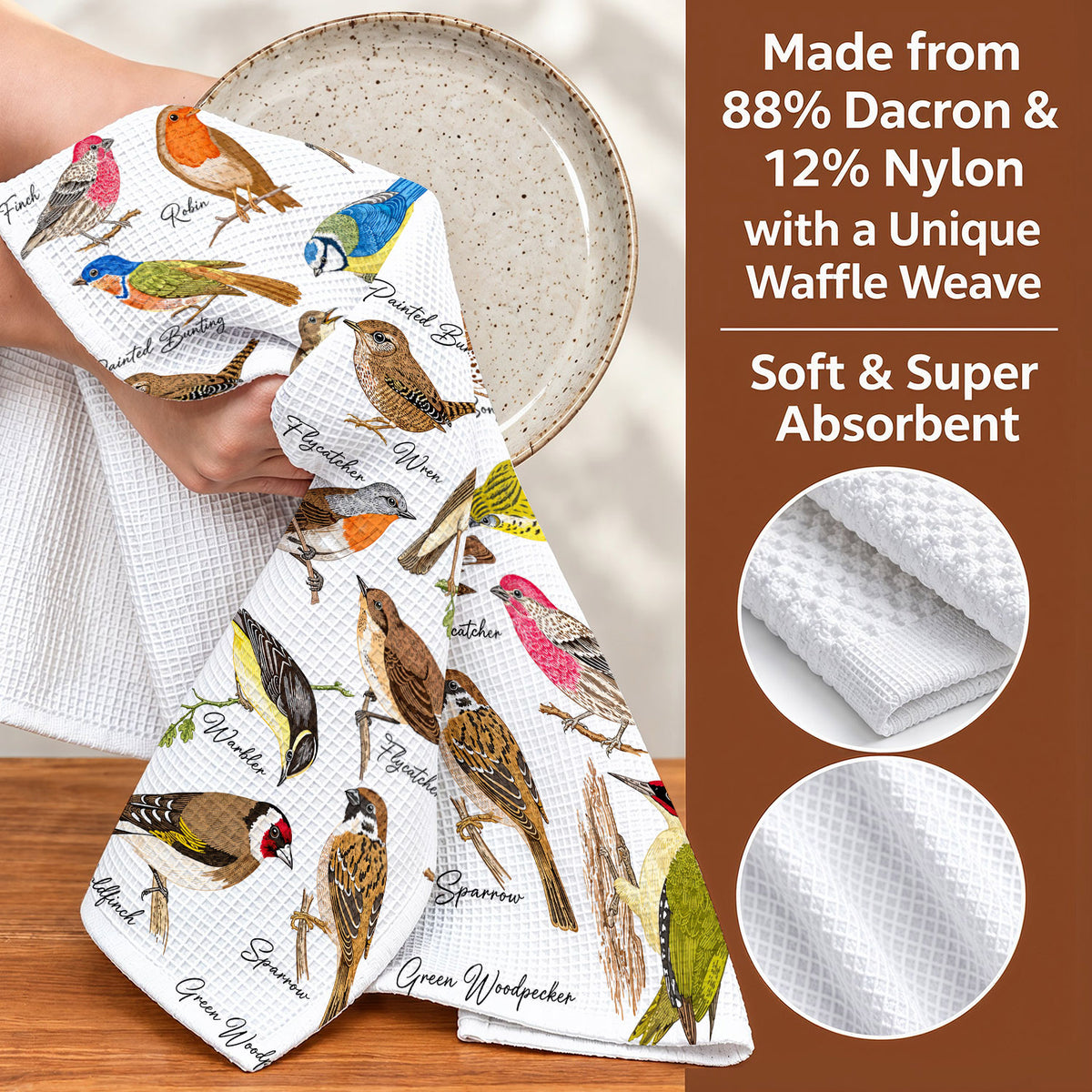 Bird Lover Kitchen Towel Songbird Collection