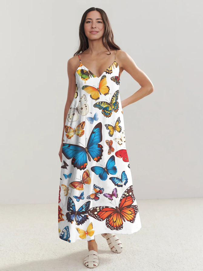 Butterfly Maxi Dress Stunning Summer