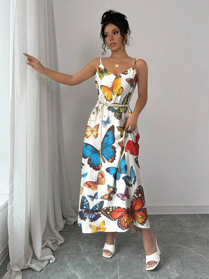 Butterfly Maxi Dress Stunning Summer