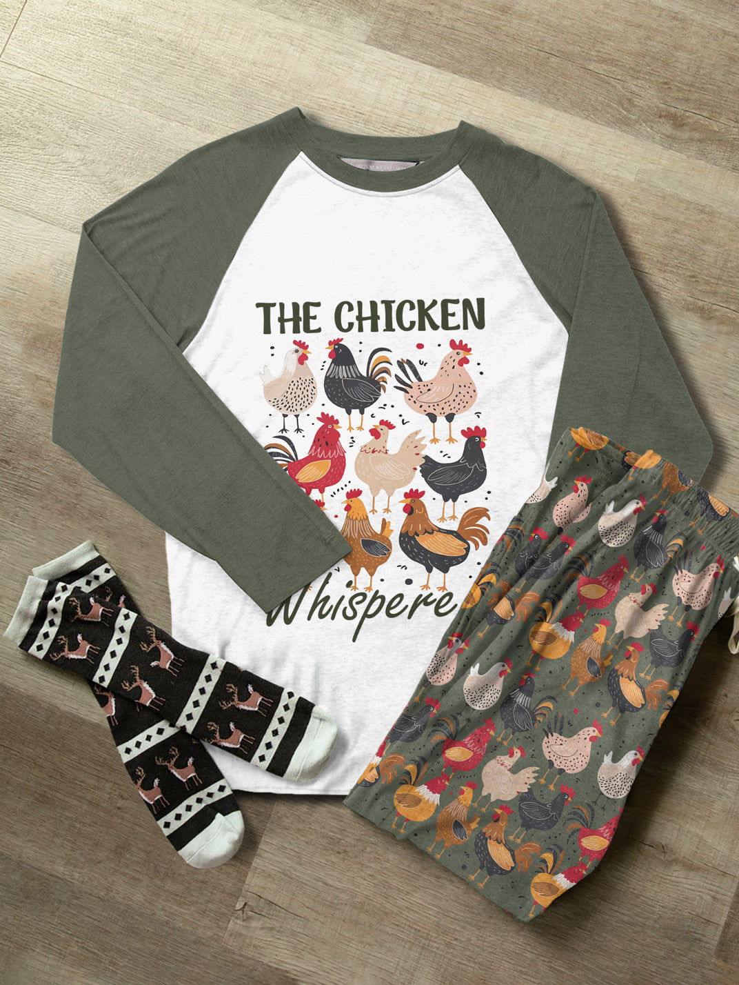 Chicken Raglan Lounge Pajamas The Chicken Whisperer