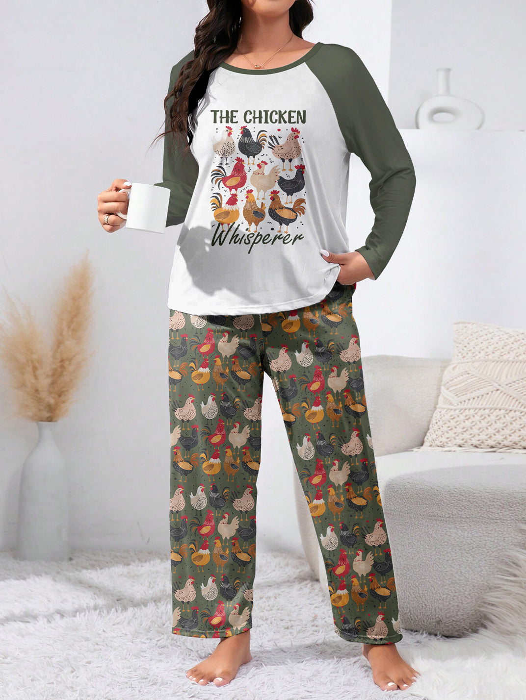 Chicken Raglan Lounge Pajamas The Chicken Whisperer