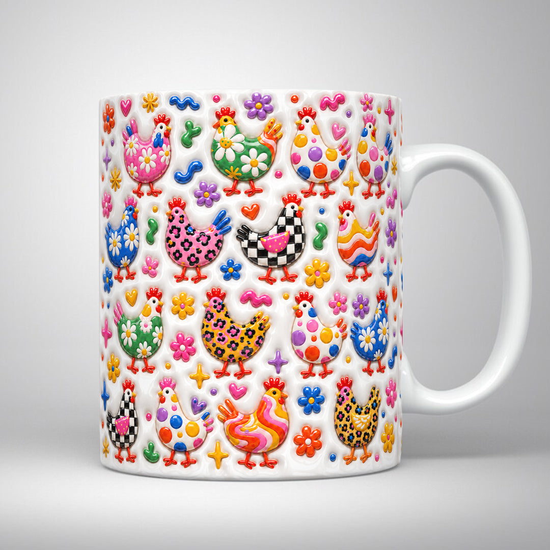 Chicken Ceramic Mug The Funky Flock