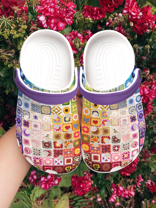 Crochet Lover Graphic Clogs Granny Chic