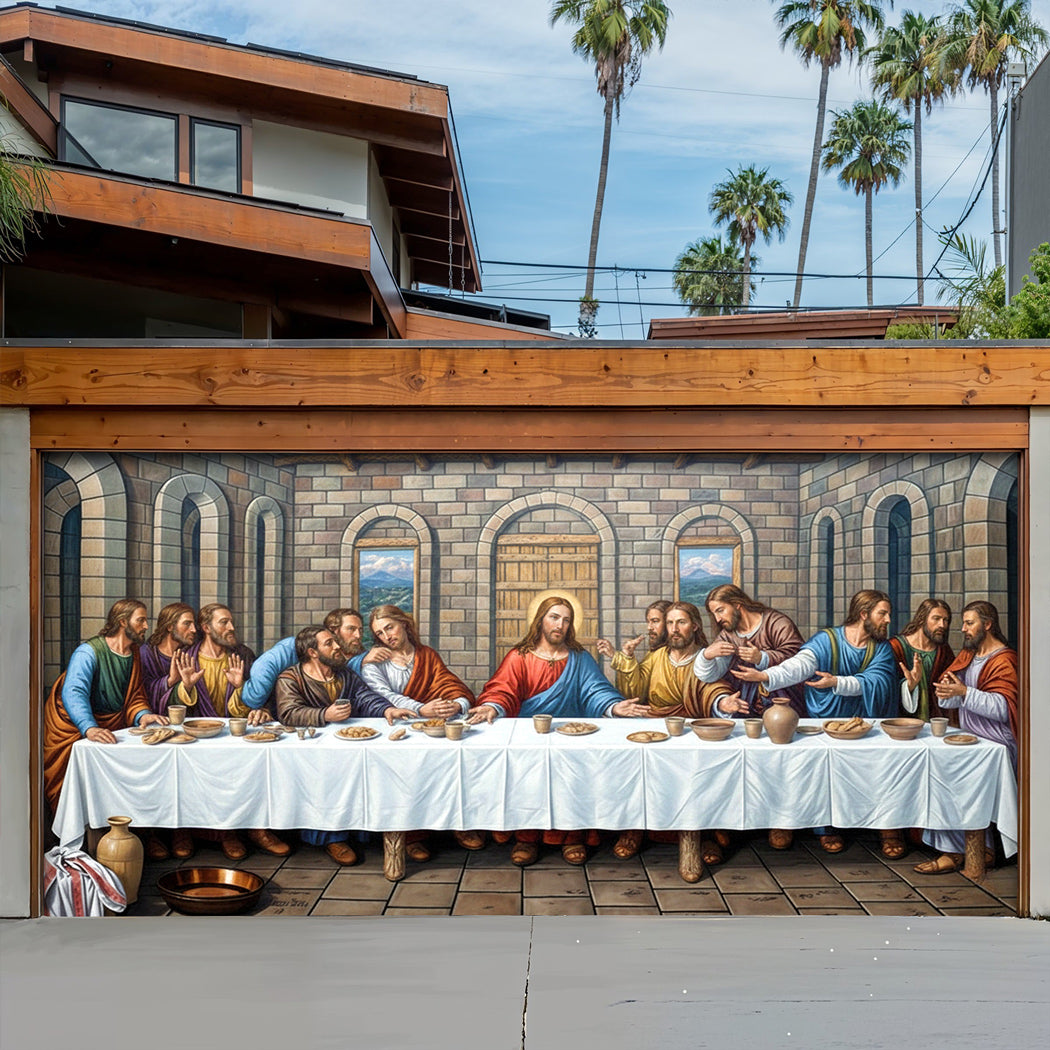 God Garage Door Banner Decoration - The Last Supper