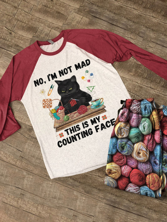 Crochet Lover Raglan Lounge Pajamas This Is My Counting Face