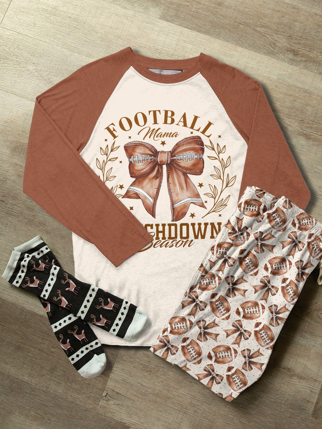 Football Raglan Lounge Pajamas Touch Down Season