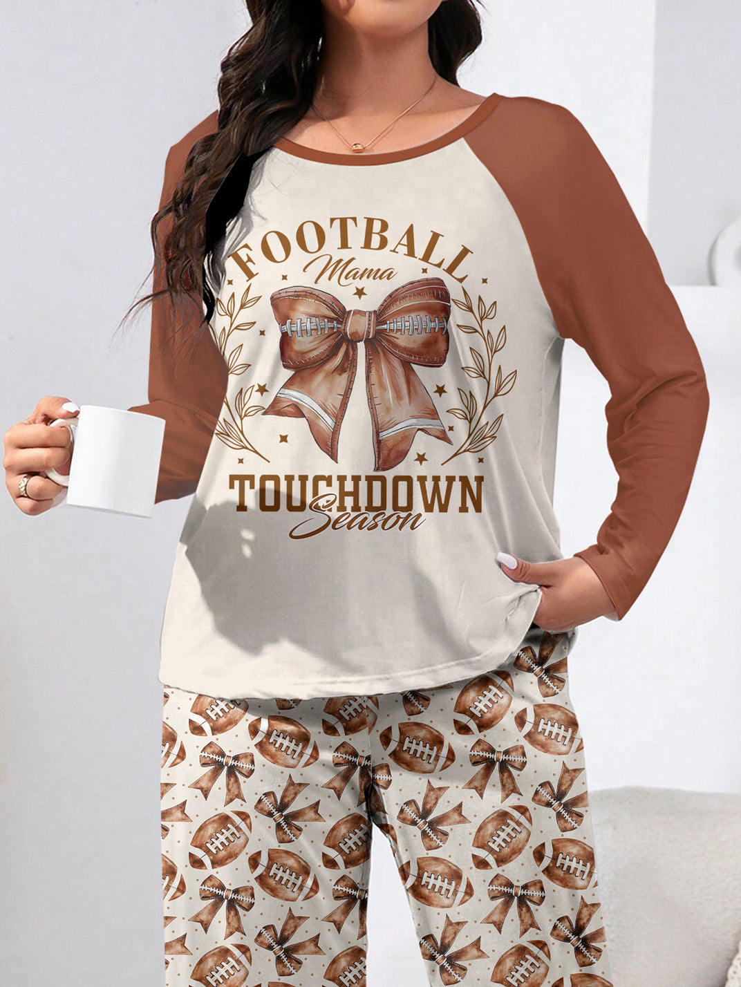 Football Raglan Lounge Pajamas Touch Down Season