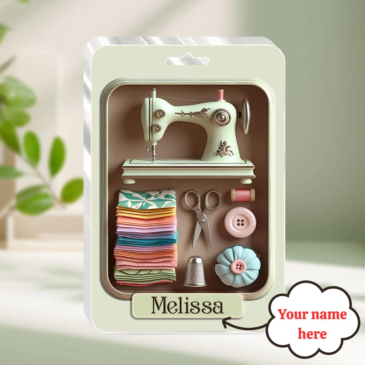 Sewing Lover Personalized Custom Shaped Acrylic Plaque Quilting Essentials