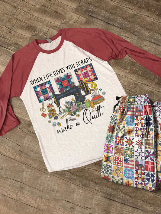 Sewing Lover Raglan Lounge Pajamas When Life Gives You Scraps