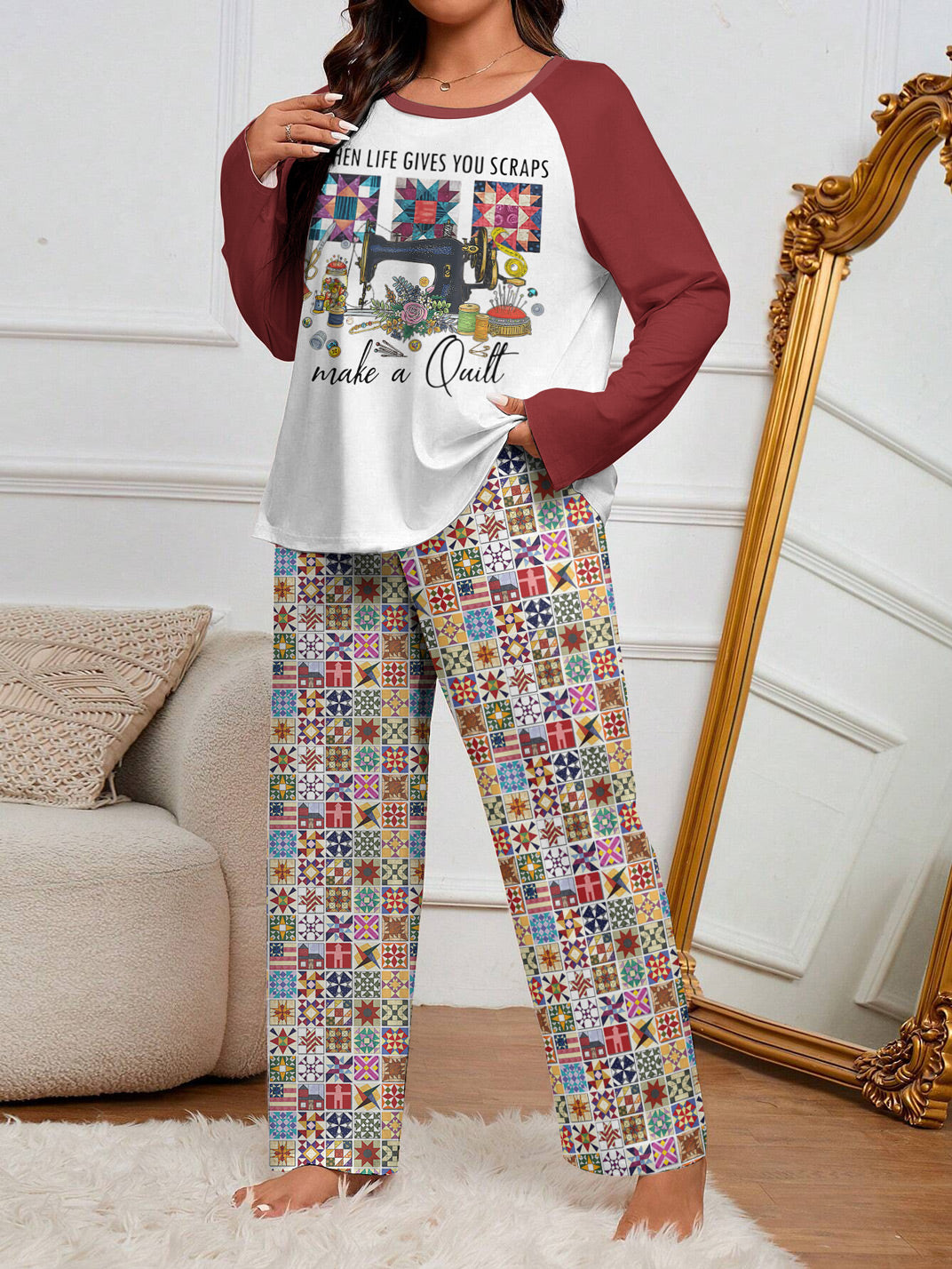 Sewing Lover Raglan Lounge Pajamas When Life Gives You Scraps