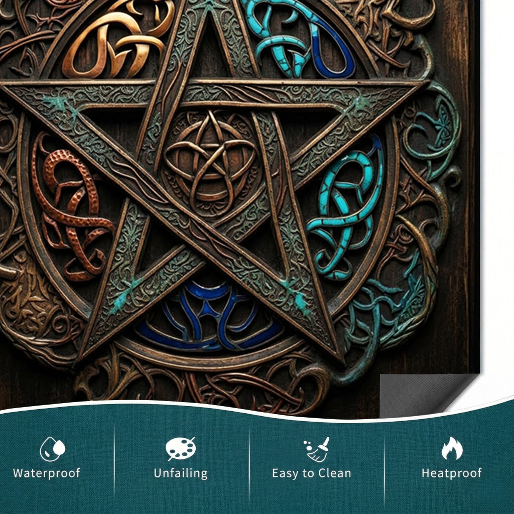 Witch Magnetic Dishwasher Cover Wiccan Pentagram