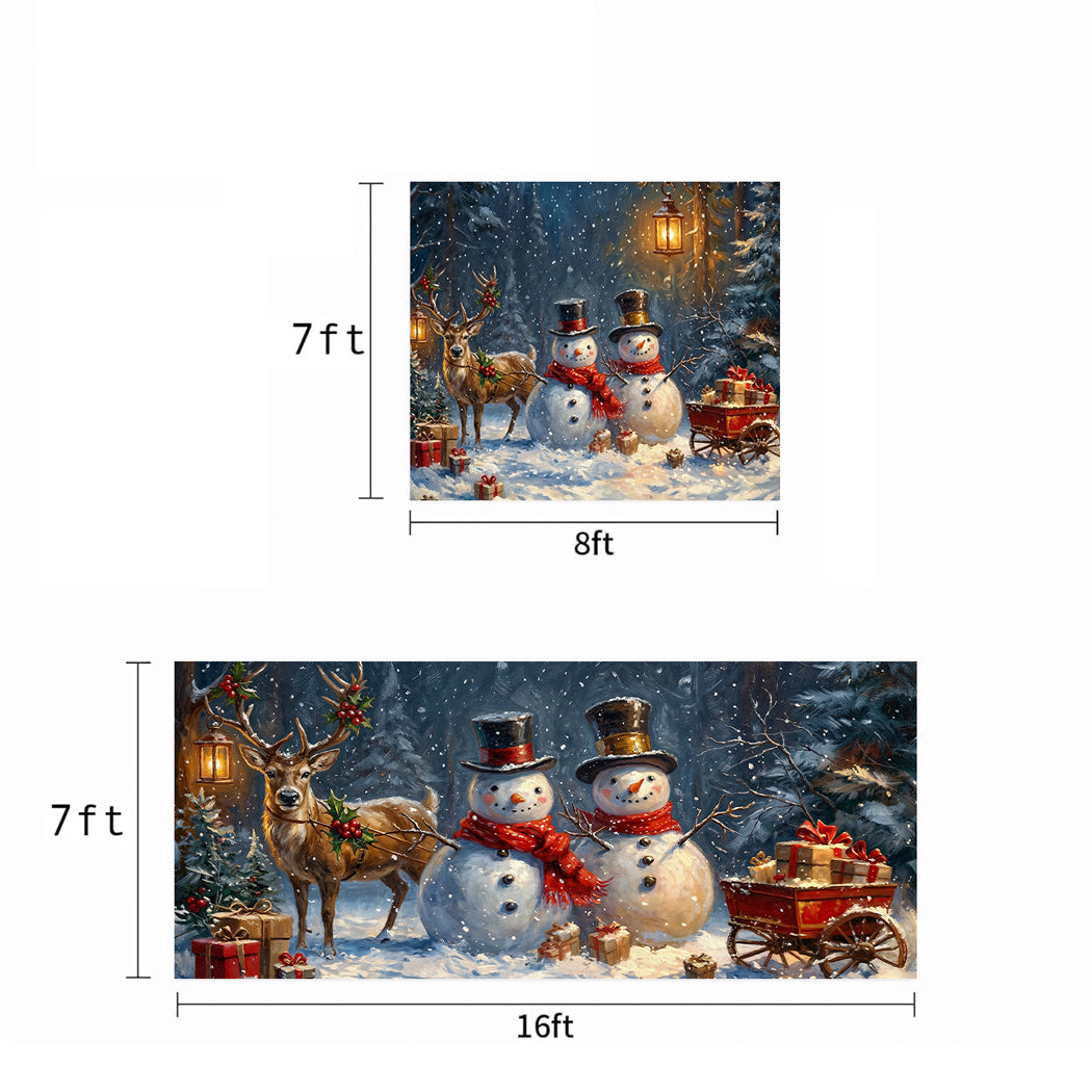 Winter Garage Door Banner Decoration - Winter Woodland Whimsy