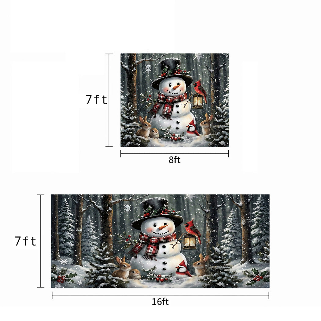 Winter Garage Door Banner Decoration - Winter's Forest Friends