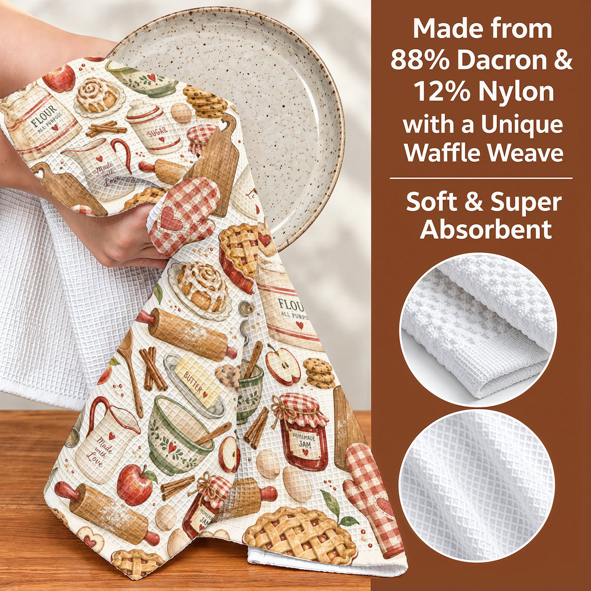 Baking Kitchen Towel Vintage Grandma's Baking Kitchen