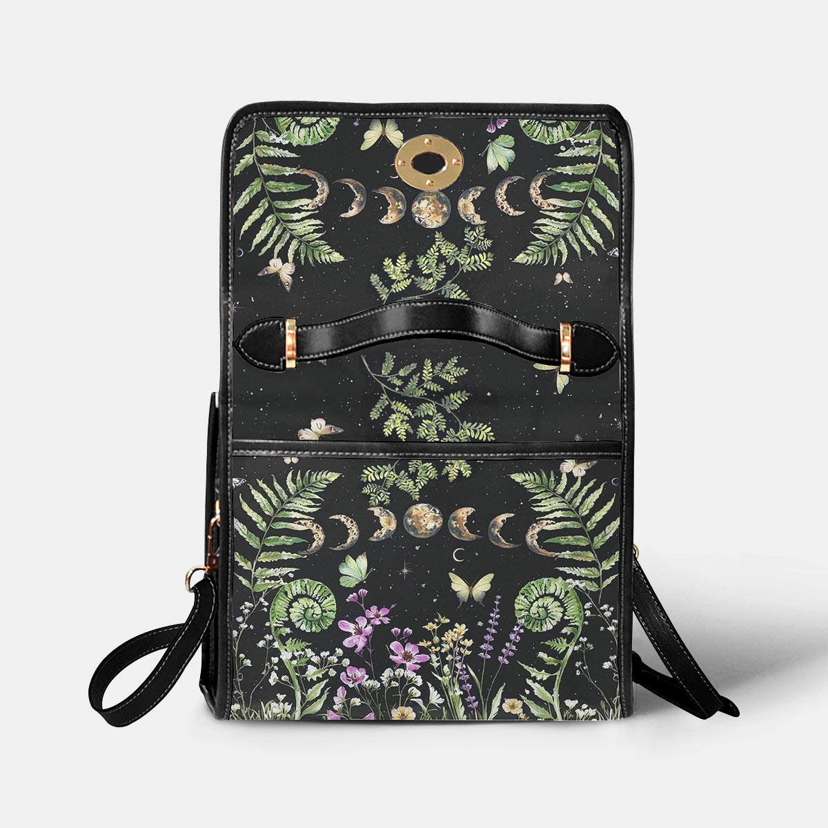 Green Witch Lovers Satchel Handbag Garden Of The Moon