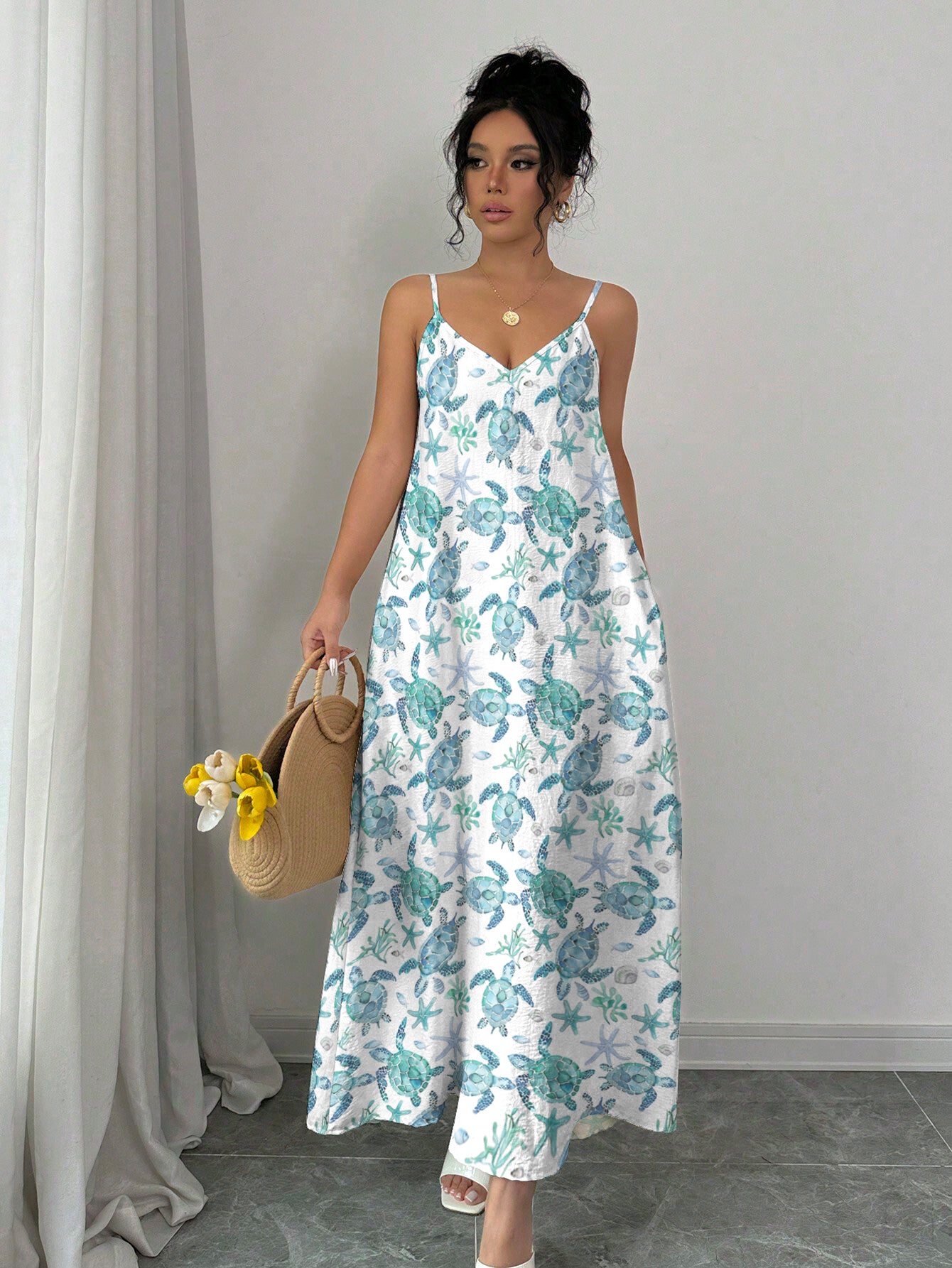 Sea Turtle Maxi Dress Tide Turtles