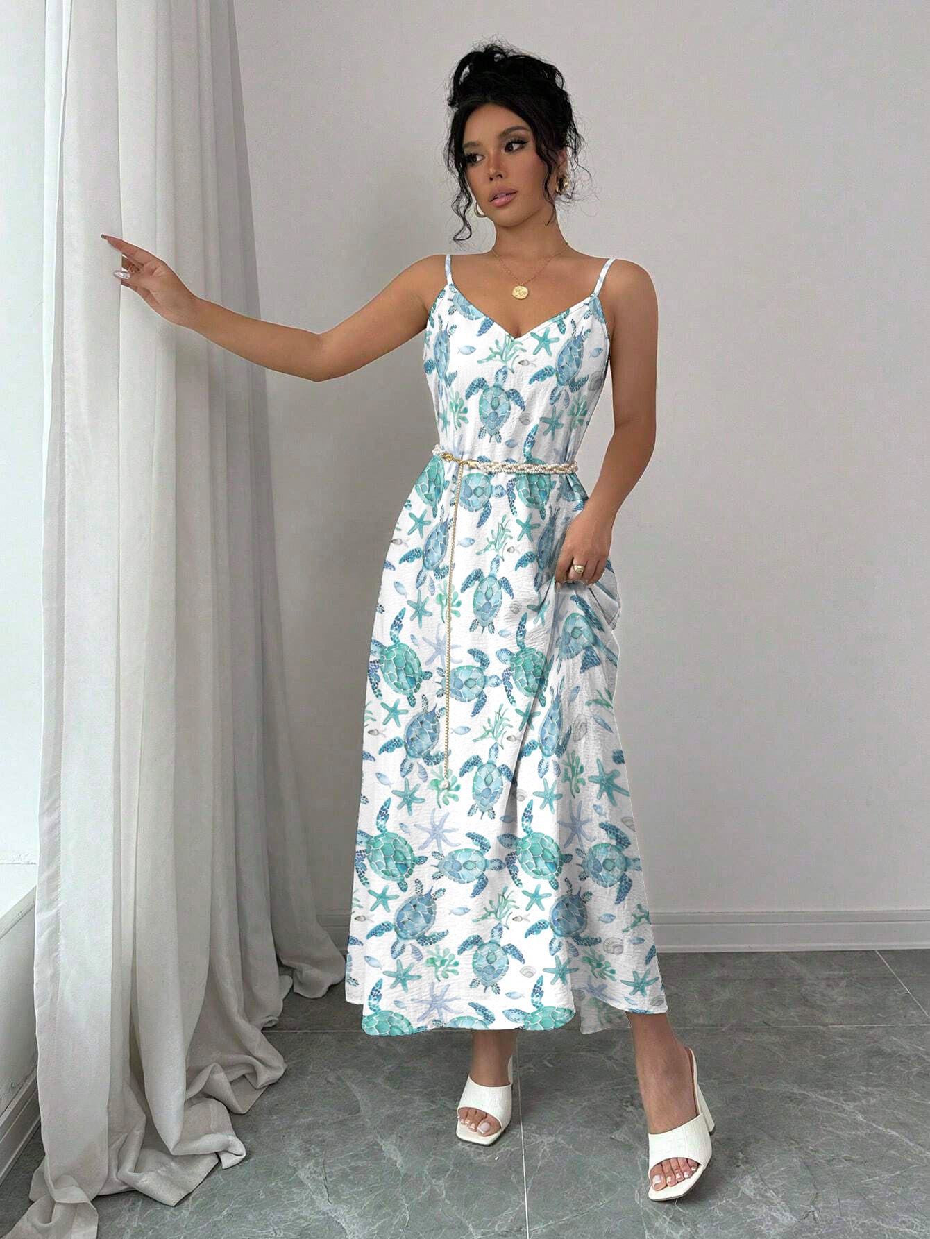 Sea Turtle Maxi Dress Tide Turtles